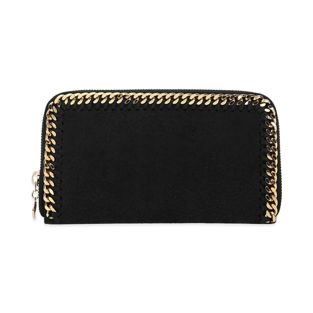 STELLA McCARTNEY Women's Shaggy Deer Falabella Wallet "Black"