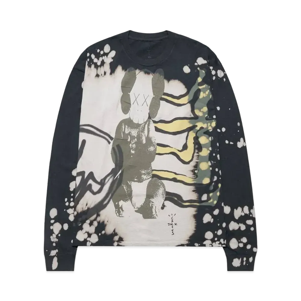 Travis Scott Cactus Jack x KAWS For Fragment L S Tee "Gray"