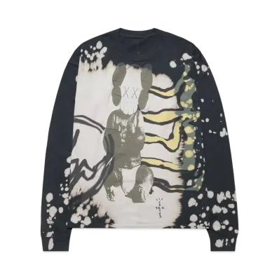 Travis Scott Cactus Jack x KAWS For Fragment L S Tee "Gray"