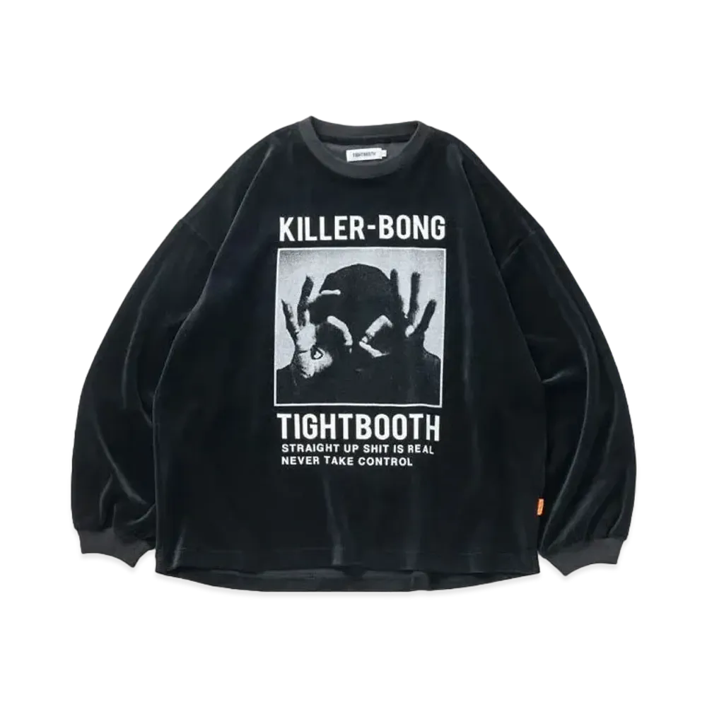 TIGHTBOOTH Hand Sign Velour Ls "Black"