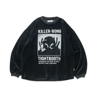 TIGHTBOOTH Hand Sign Velour Ls "Black"