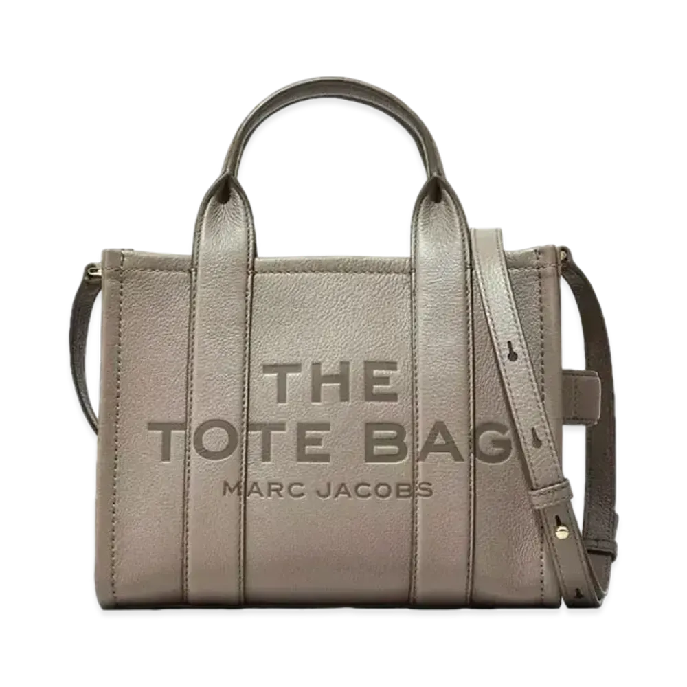 Marc Jacobs The Leather Medium Tote Bag "Cement"