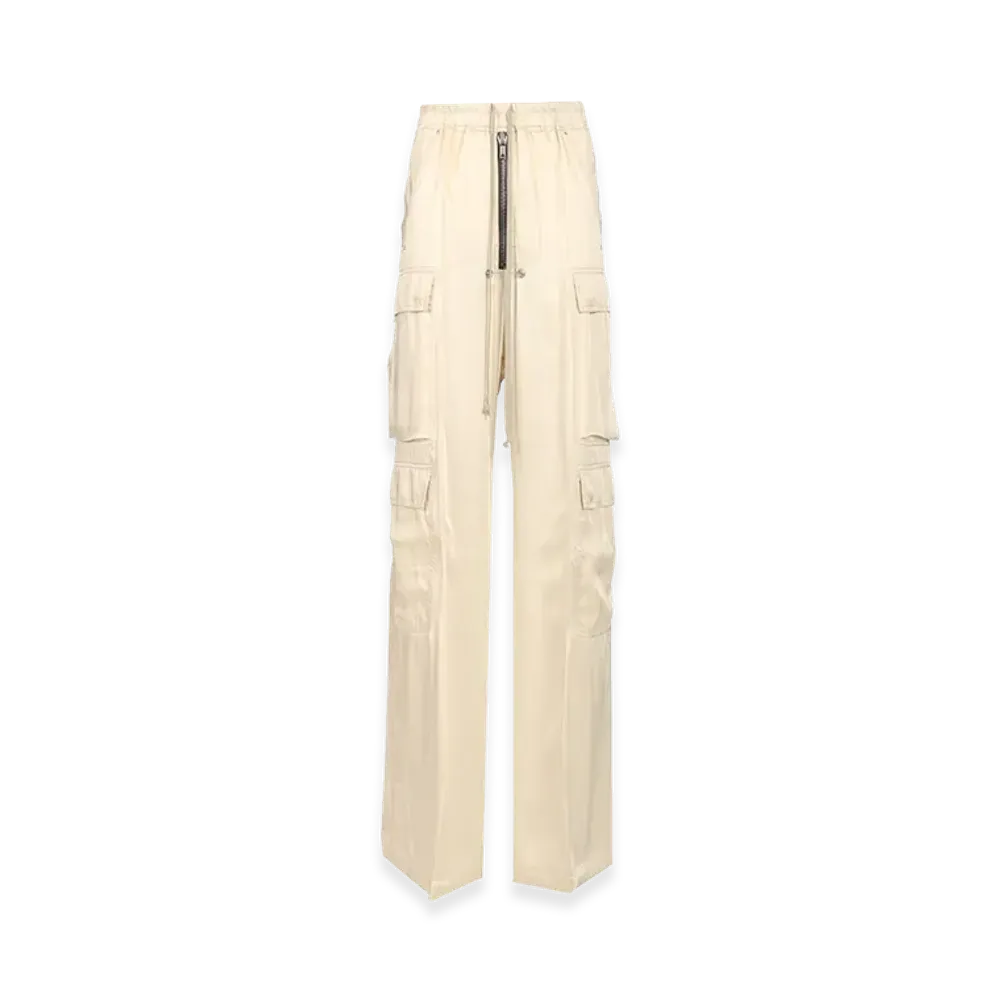 Rick Owens Women's Multi-Pocket Cargo Trousers "White"