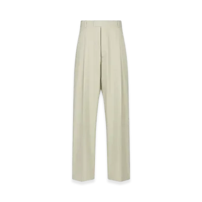 Dior Pleated Pants Silk Cotton "Beige"