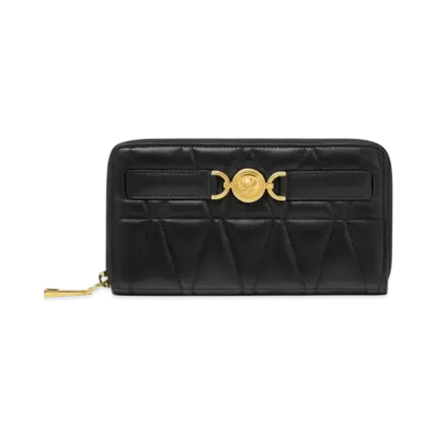 Versace Medusa '95 Quilted Long Wallet "Black/Gold"