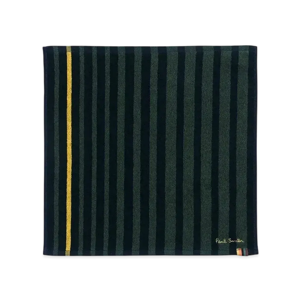 Paul Smith Contrasting Color Stripe Hand Towel "Navy"