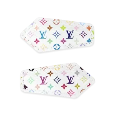 Louis Vuitton x Takashi Murakami Monogram Multicolor Mini LV Backstage Hair Clips "Blanc"