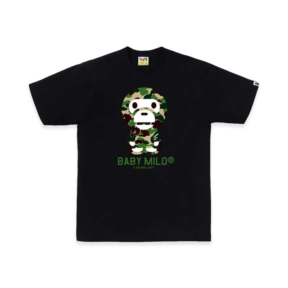 A BATHING APE ABC Camo Baby Milo Tee "Black/Green"