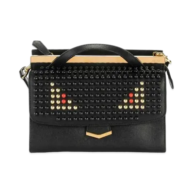 FENDI Monster Studs Shoulder Bag "Black"