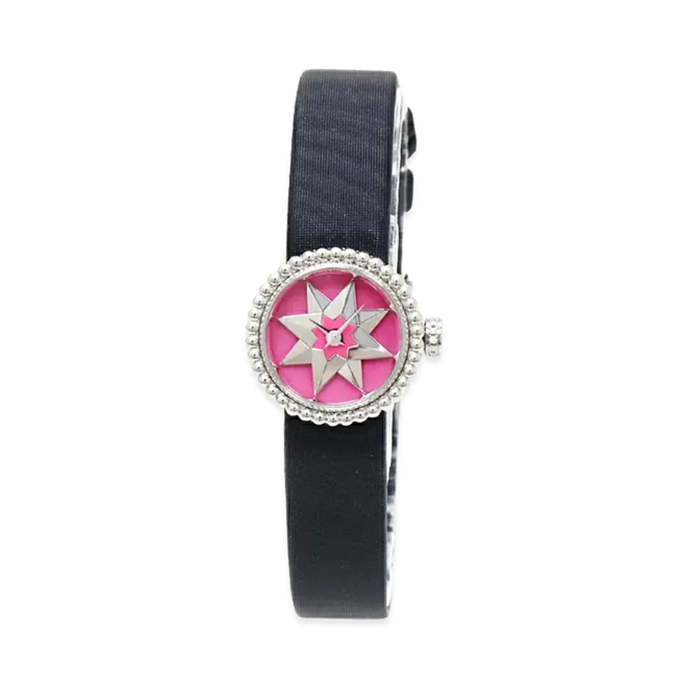 Dior Women's La D de Dior Women's Quartz 19mm "Black/Pink/Silver"