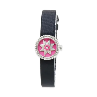 Dior Women's La D de Dior Women's Quartz 19mm "Black/Pink/Silver"