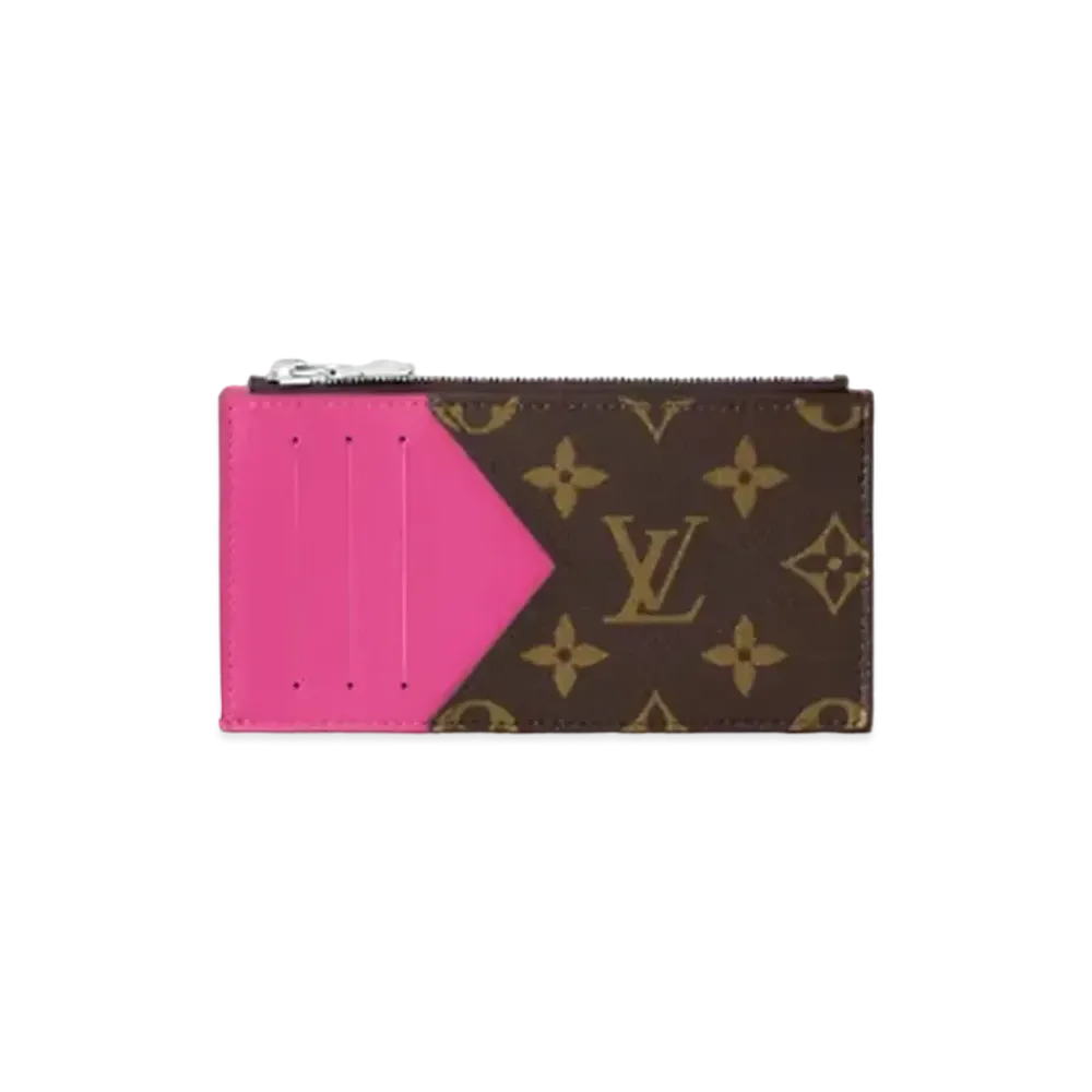 Louis Vuitton Coin Card Holder Monogram Macassar "Fucshsia"
