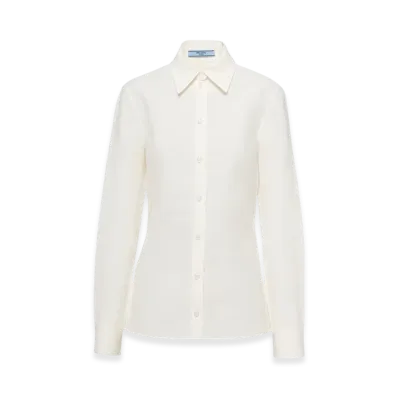 PRADA Women's Paper-Based Technical Fabric Shirt "Natural"