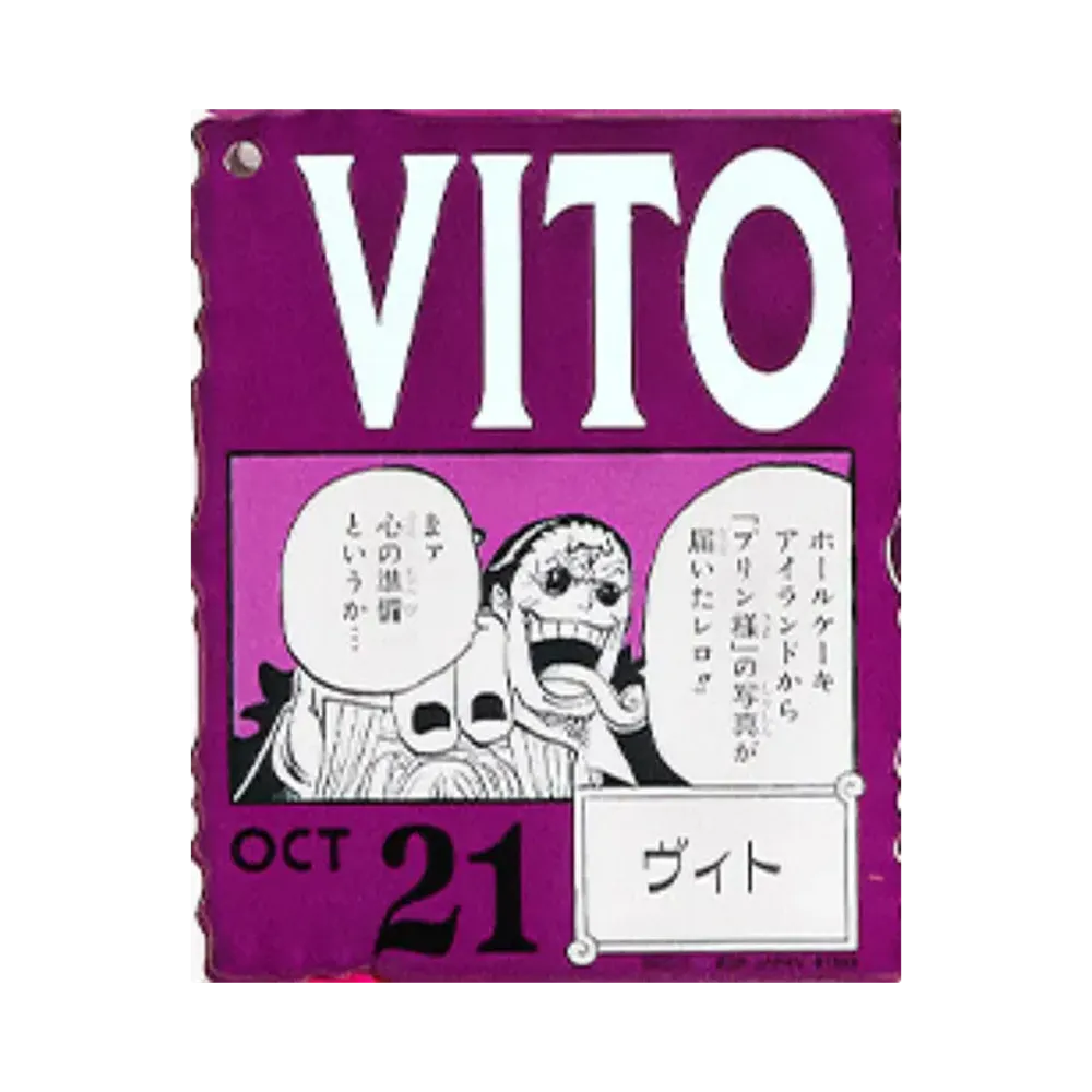 BANDAI "Ichiban Kuji" -ONE PIECE BASE SHOP Lottery 366DAYS OF BIRTHDAYS- Birth Month January-March Kon Colors Acrylic Block Charm Prize 10/21 Vito
