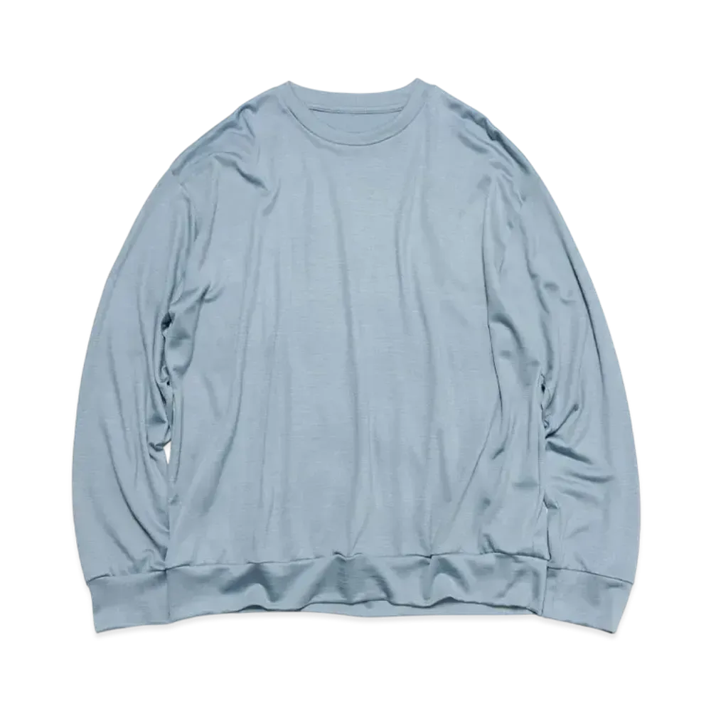 SOPHNET. Washable Wool L/S Top "Light Blue"