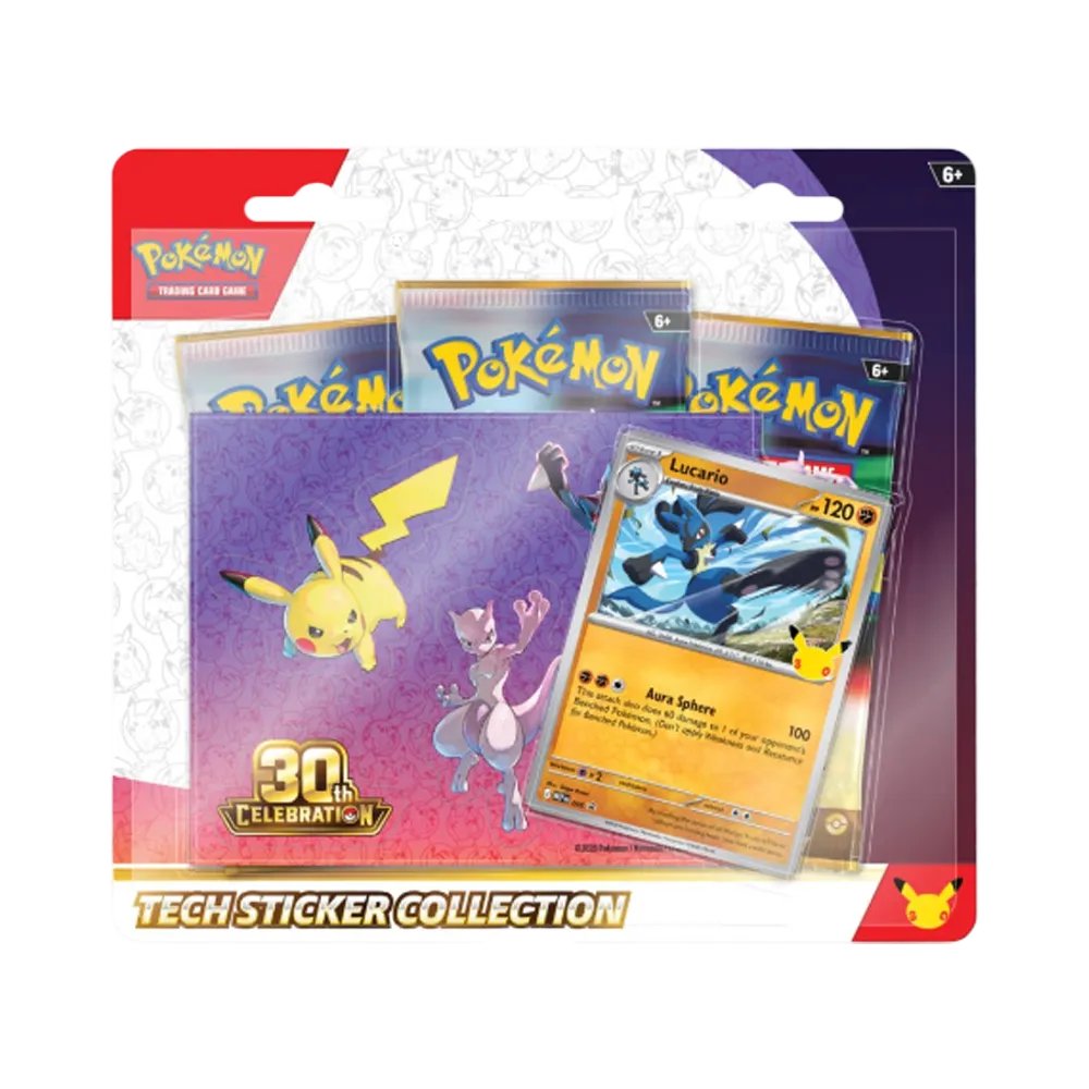 ポケモンカードゲームMEGA(英語版) テックステッカーコレクション「30th CELEBRATION (ルカリオ)」