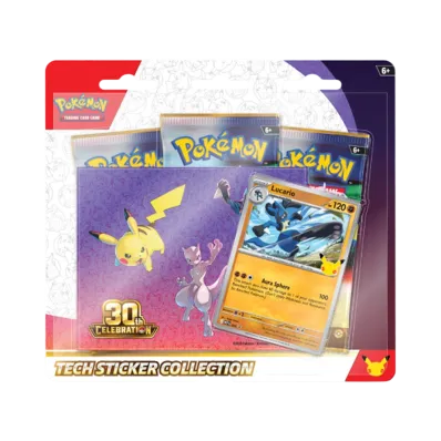 ポケモンカードゲームMEGA(英語版) テックステッカーコレクション「30th CELEBRATION (ルカリオ)」