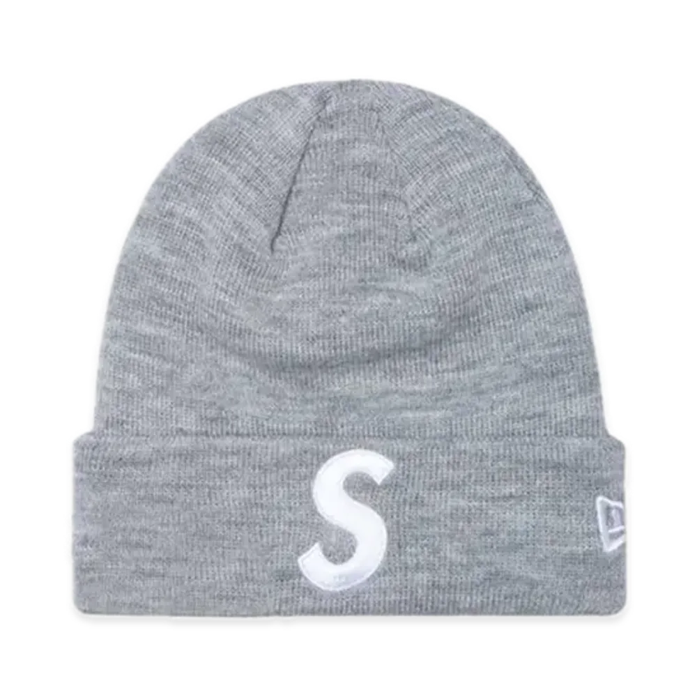 Supreme New Era S Logo Beanie "Heather Grey" (23FW)