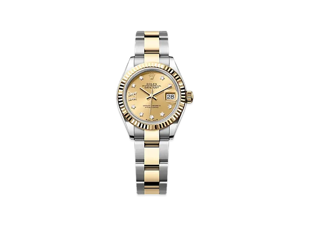 ROLEX Lady-Datejust 28mm Oystersteel & Yellow Gold 279173 "Champagne-colour"