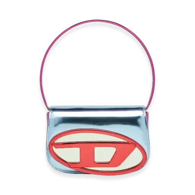 Diesel 1Dr 1Dr-Iconic Shoulder Bag In Mirror Leather "Blue Red"