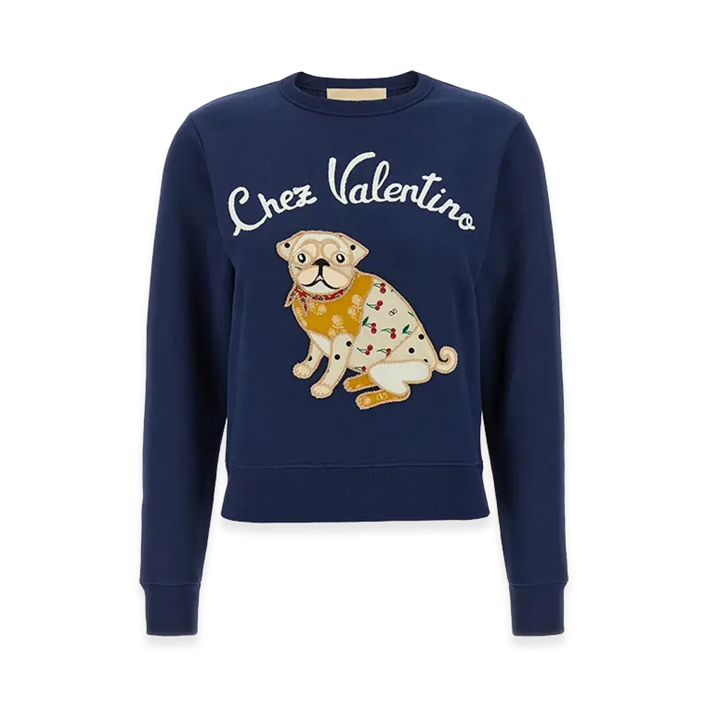 Valentino Garavani Women's 'chez ' Sweatshirt "Blue"