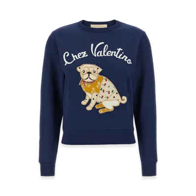 Valentino Garavani Women's 'chez ' Sweatshirt "Blue"