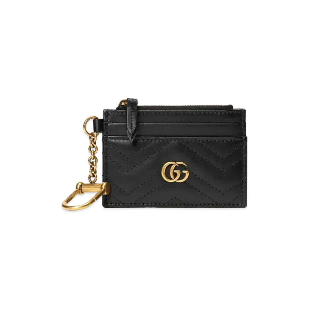 GUCCI GG Marmont Keychain Wallet "Black"