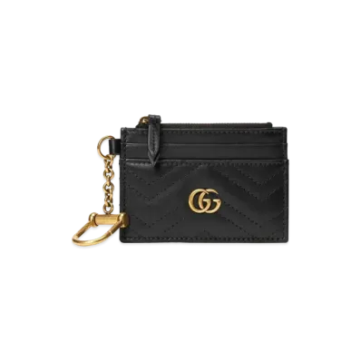 GUCCI GG Marmont Keychain Wallet "Black"