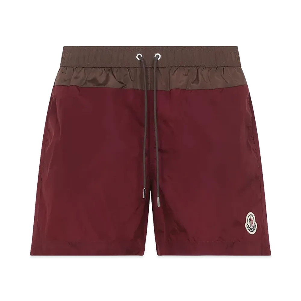 MONCLER Polyamide Swim Shorts "Bordeaux"