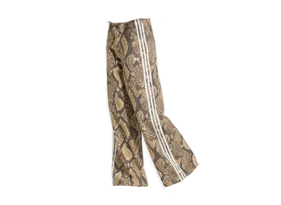 adidas Women's Snake Print Denim Loose Pants "Linen/Magic Beige"