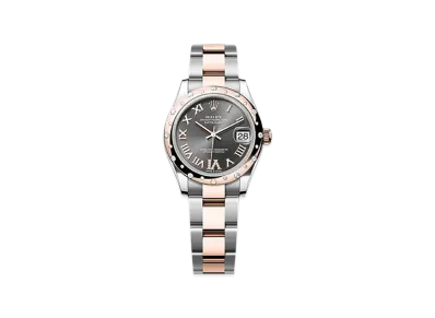 ROLEX Datejust 31mm Oystersteel & Everose Gold Diamond 278341RBR "Slate"