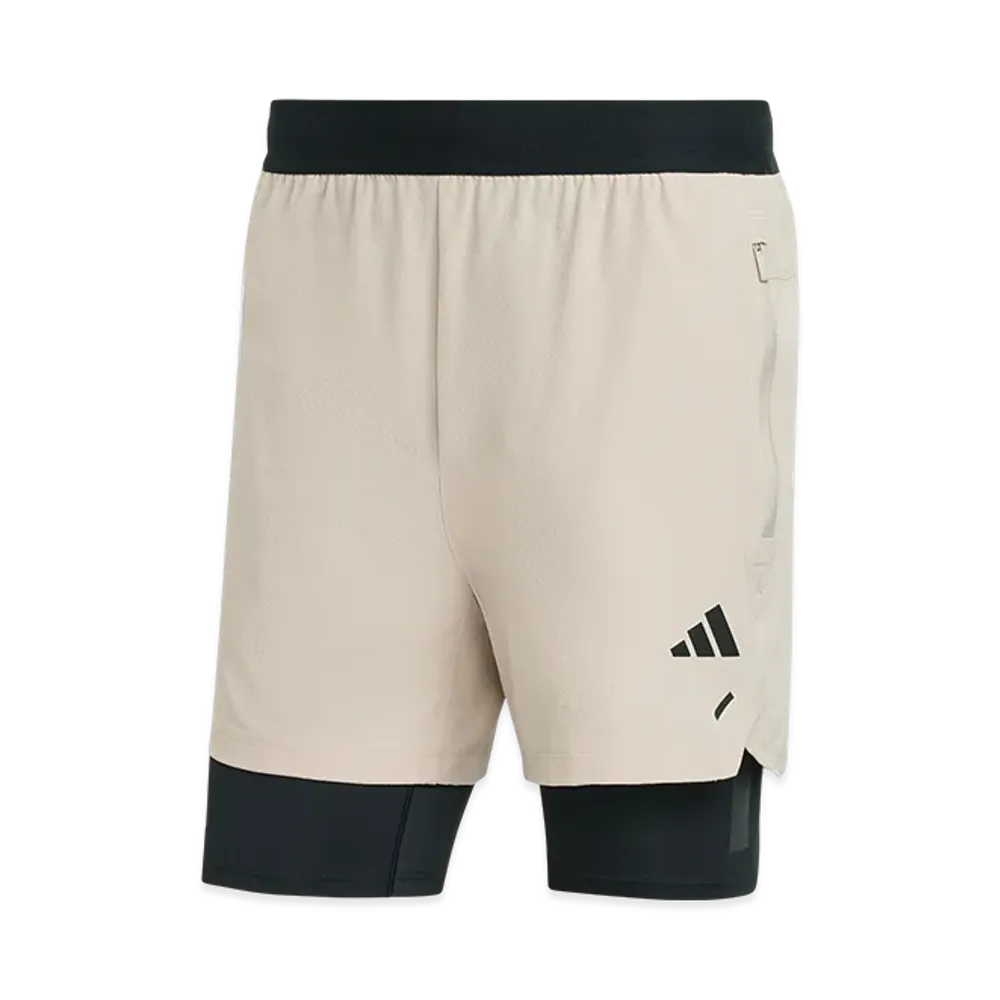 adidas Power Workout 2-in-1 Shorts "Wonder Beige/Black"