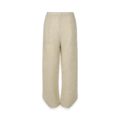 ISSEY MIYAKE Sheer Linen Like Pleats "OakaBeige"