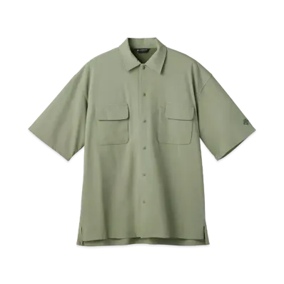 DESCENTE ALLTERRAIN 81 Open Collar H/S Shirt "Light Khaki"