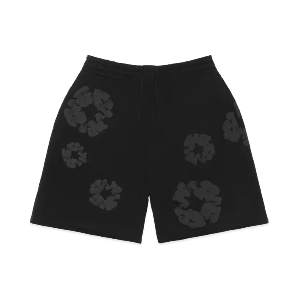 DENIM TEARS Mono Wreath Sweatshorts "Black"