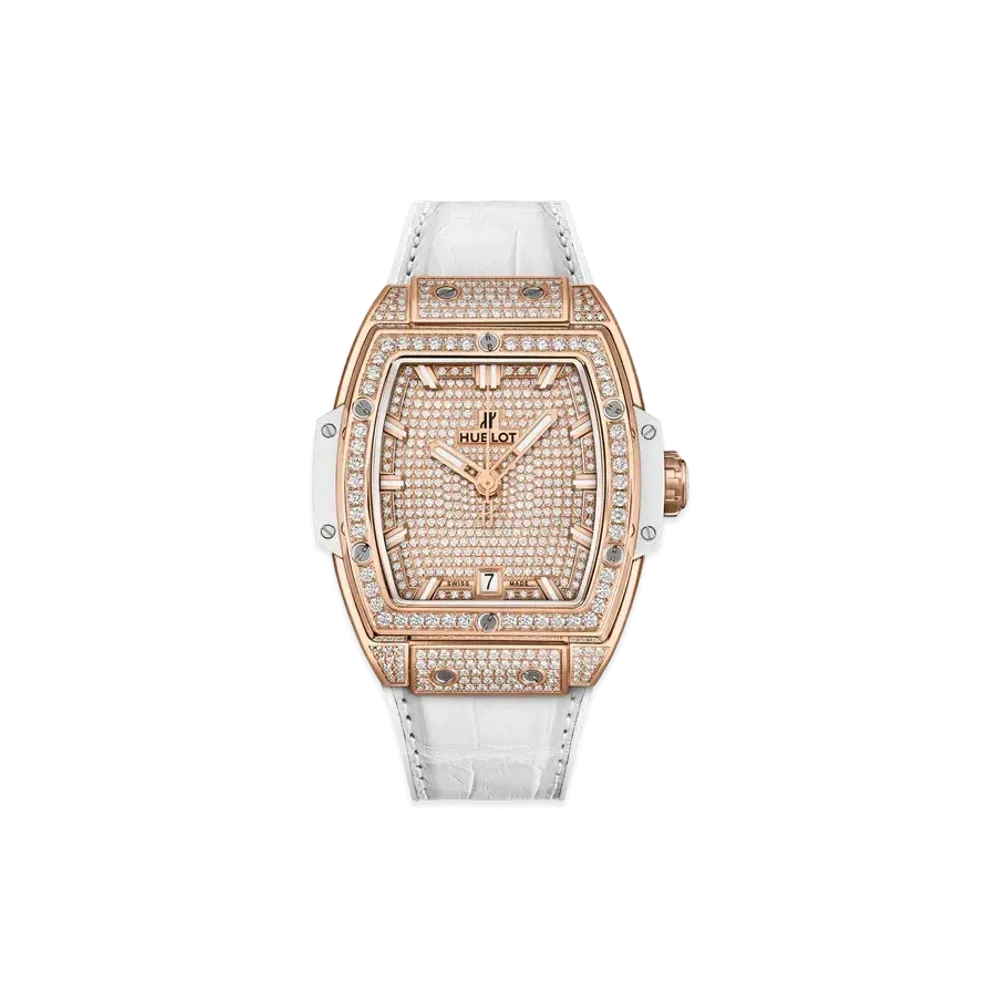 HUBLOT Spirit of Big Bang King Gold White Full Pave 39mm