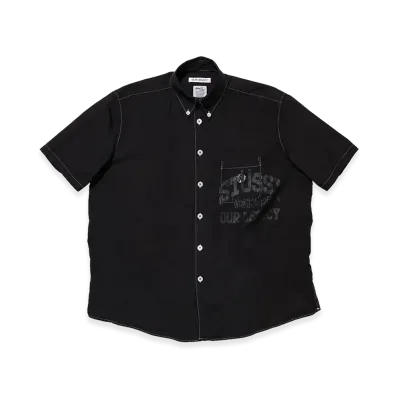 OUR LEGACY Work Shop x Stussy Borrowed Bd Shortsleeve "White OD Black"