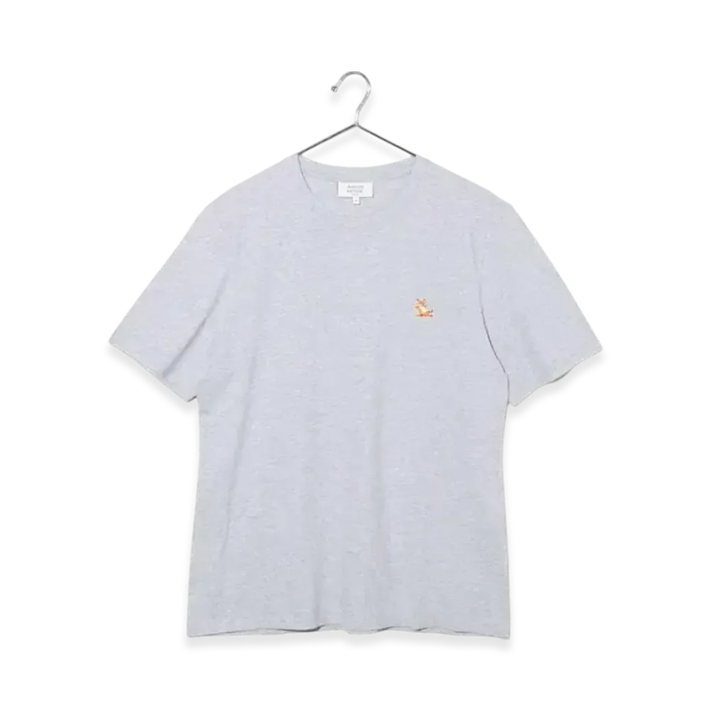 Maison Kitsune Chillax Fox Patch Regular T-Shirt "Light Gray Melange"
