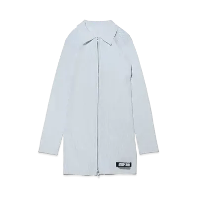 atmos pink ZIP Bicolor Rib Knit "White"