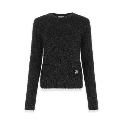 LOEWE Women's Stretch Viscose Blend Sweater "Black"
