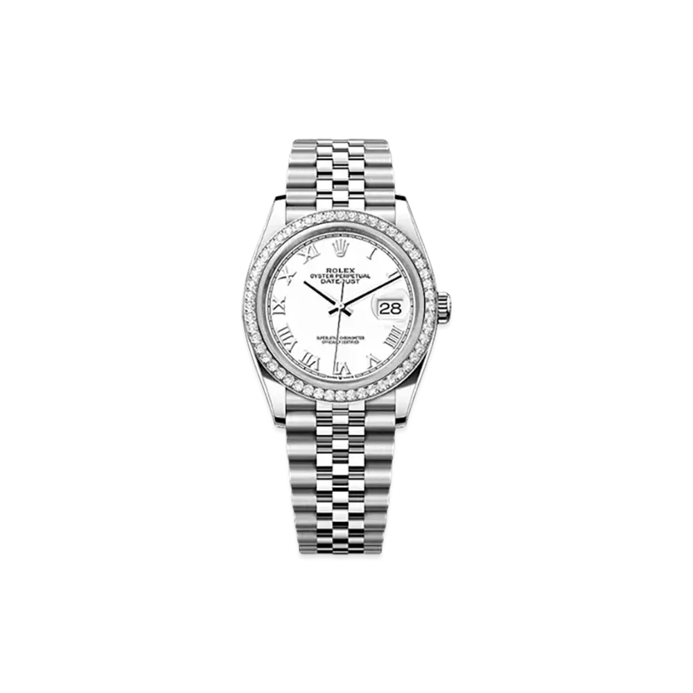 ROLEX Datejust 36 Oystersteel & White Gold Diamonds "White"