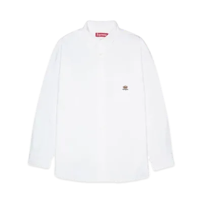 Supreme Loose Fit Flannel Oxford Shirt "White"