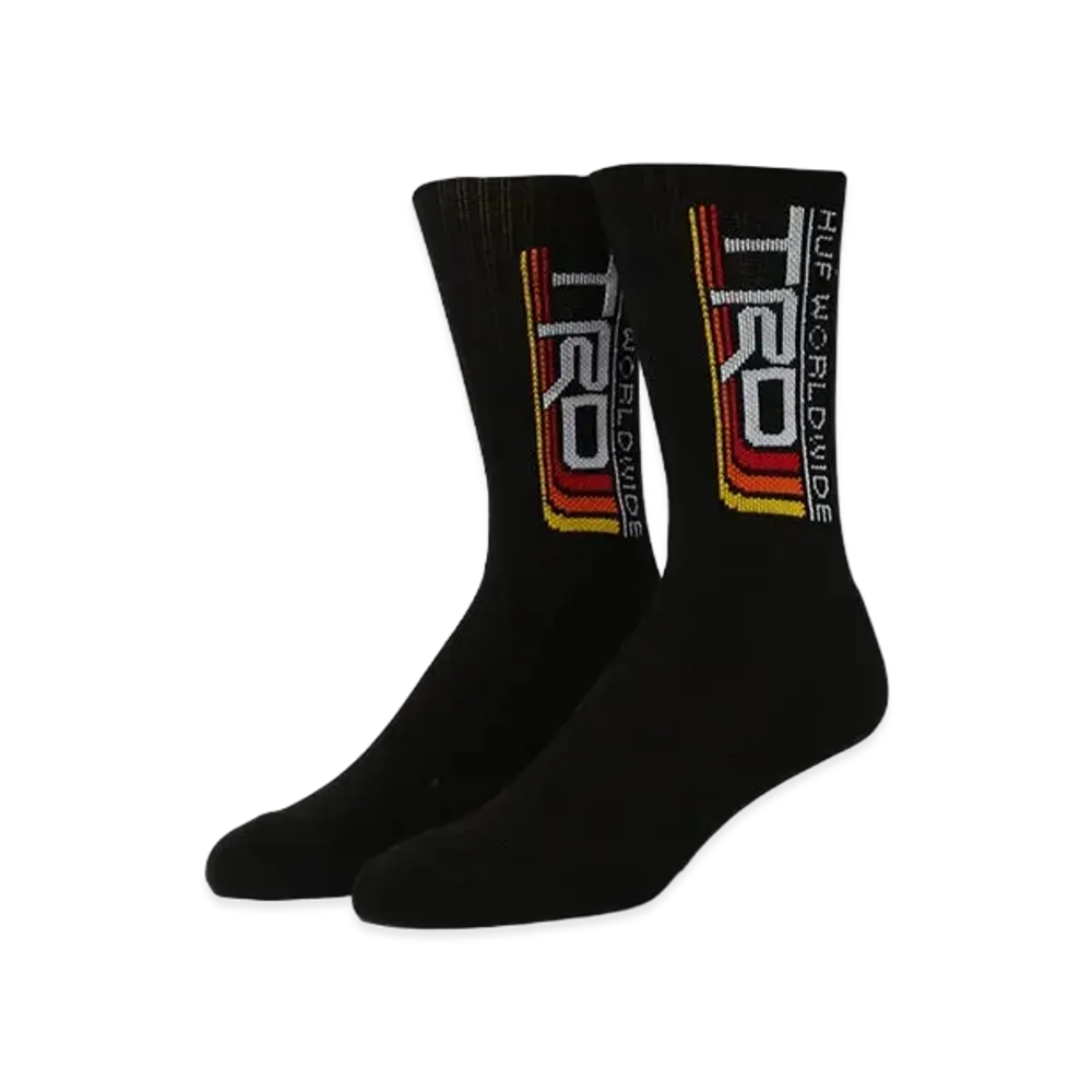 HUF x Toyota TRD Logo Crew Sock "Black"