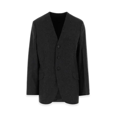 Jil Sander Women's Wool Blazer "Gray/Charcoal"
