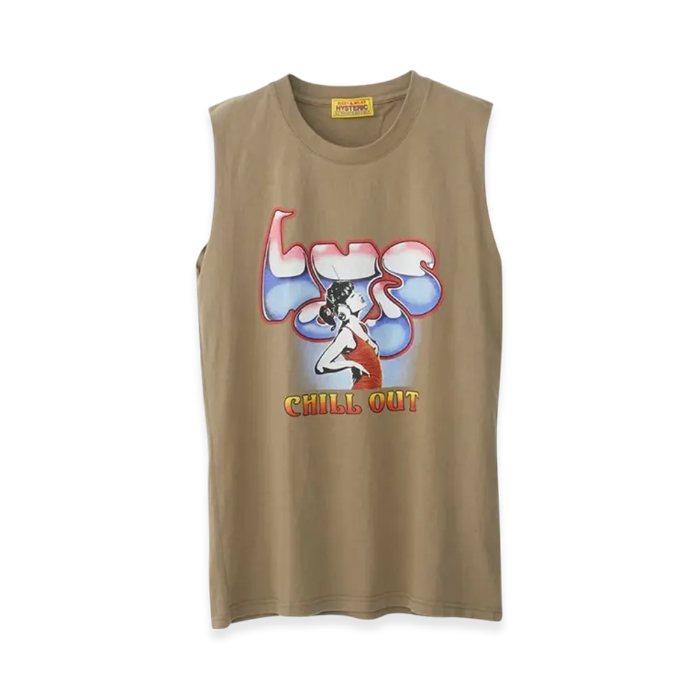 HYSTERIC GLAMOUR Sound of Chill Out Sleeveless "Khaki"