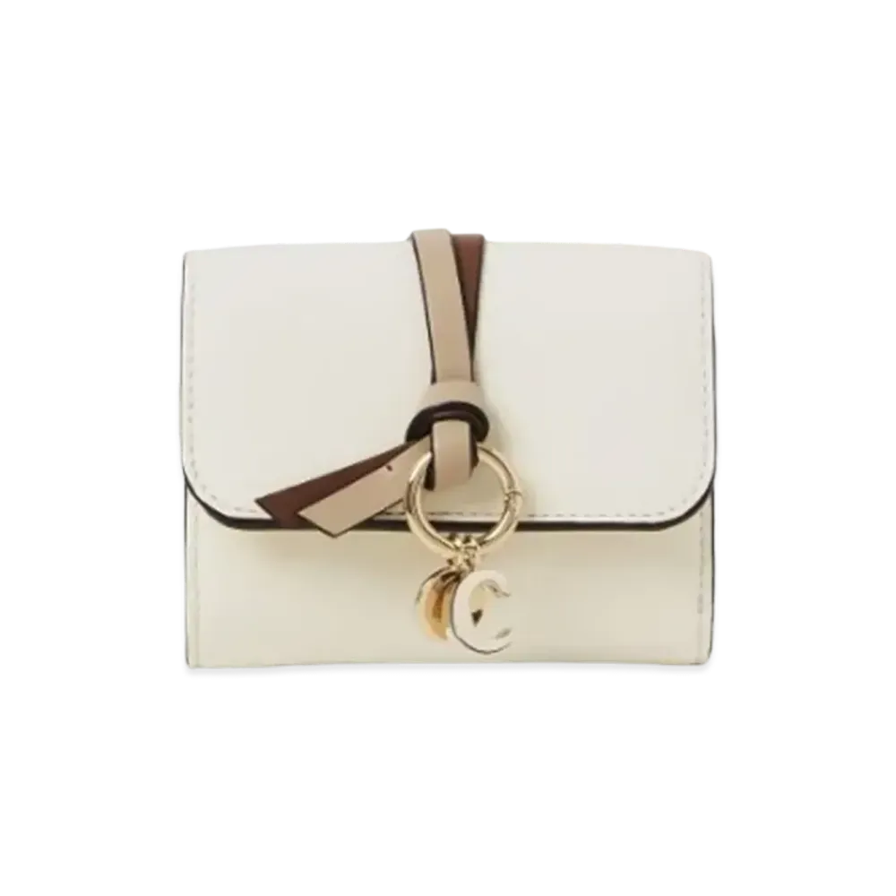 Chloe Alphabet Small Tri-Fold "Misty Ivory"