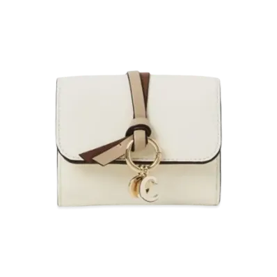 Chloe Alphabet Small Tri-Fold "Misty Ivory"