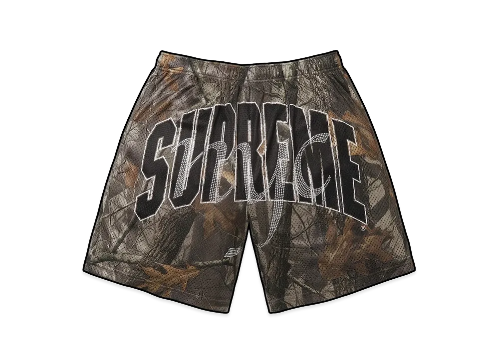 Supreme Rhinestone Mesh Short "Realtree Hardwoods Camo"