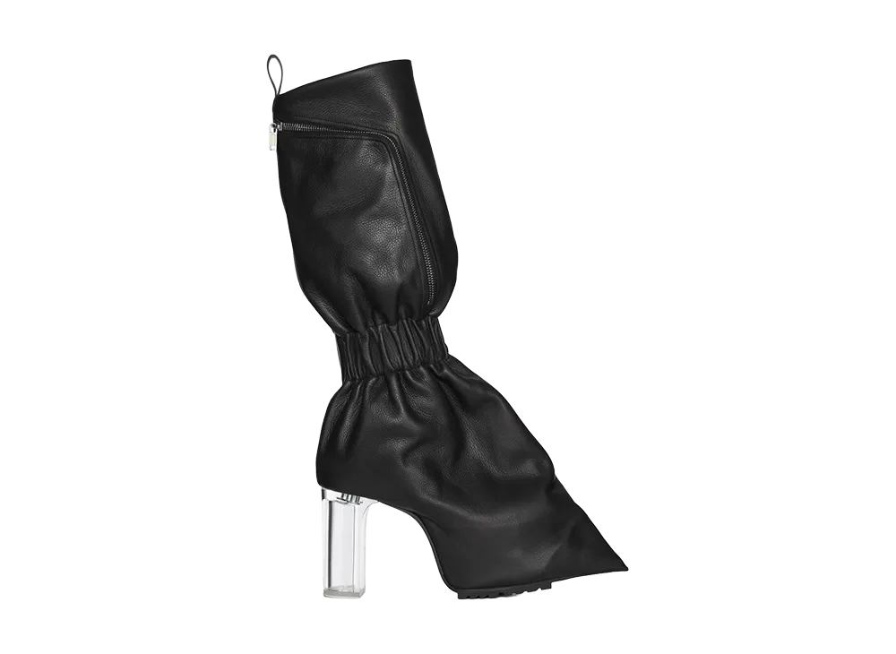 Rick Owens Women's SS26 Cargo Taquito Grainy Cow Leather "Black/Clear"