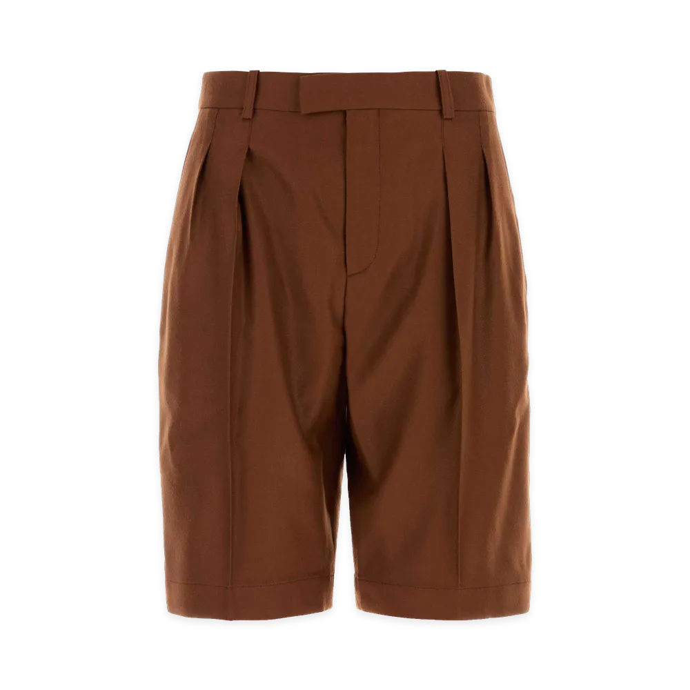 Saint Laurent Women's Bermuda Shorts In Cashmere "Brown"